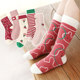 Spring and autumn extra long tube girls six-finger mouse children's long socks pure cotton socks spring style baby girl high tube medium tube girls