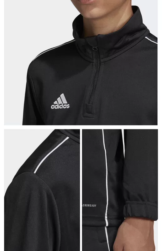 Adidas Adidas Core 18 Training Bộ quần áo tập bóng đá dành cho thanh niên hàng đầu - Áo khoác thể thao / áo khoác