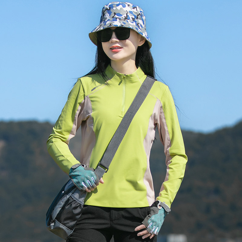 Macondo Official Flagship Outdoor Quick-Drying Clothing Women's Ice Silk Long-Sleeved Quick-Drying T-Shirt Mountaineering Clothing Running Sports Top Macondo Official Flagship Outdoor Quick-Drying Clothing Women's Ice Silk Long-Sleeved Quick-Drying T-Shirt Mountaineering Clothing Running Sports Top