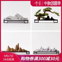 New Chinese Zen dry landscape rockery decoration living room porch bonsai office tea room tea table sand table ornaments