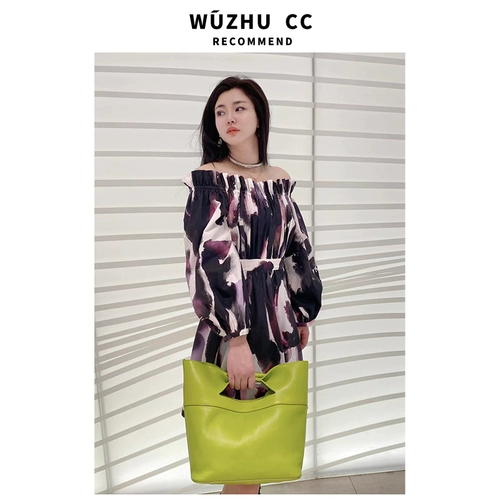 物著 Небольшая дизайнерская весенняя вместительная и большая сумка на одно плечо, сумка через плечо, в корейском стиле