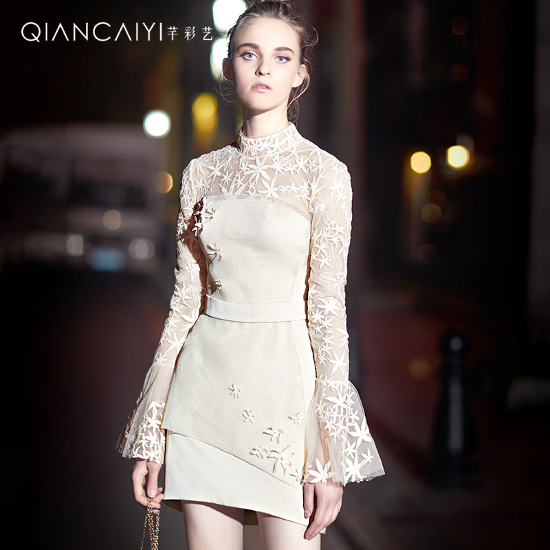Robe de soirée manchon de cloche - Ref 3212410 Image 3