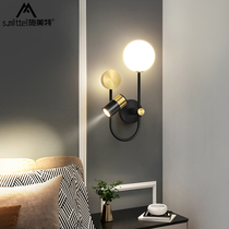 Bedhead wall lamp Northern Europe modern minimal bedroom living room 2021 new light luxury creative personality aisle LED lights