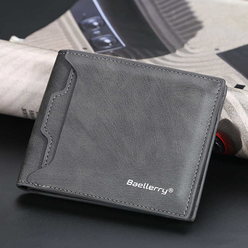 Wallet Men's Short Fashion Independent Multi-Card Youth Creative Personality Soft Wallet Business Horizontal Wallet Korean Trend
