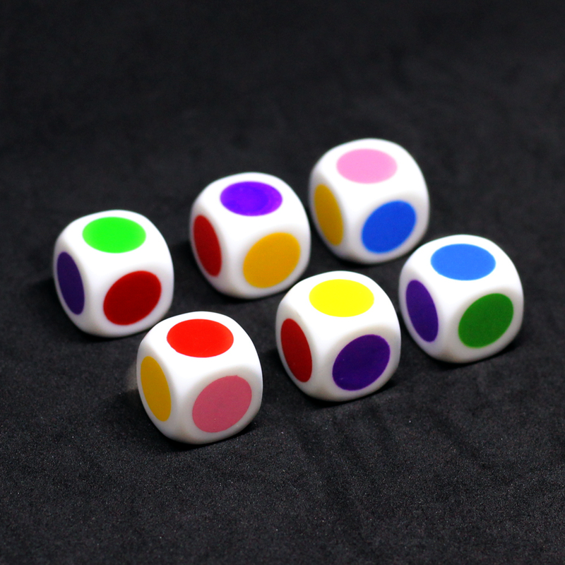 6 colorful six faces dice rounded corners Thrones color Cognitive Early Teaching Aids Puzzle Children's Toy Gaming Accessories