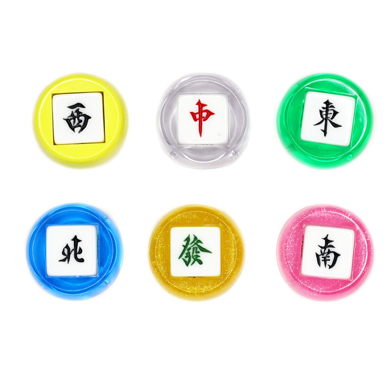 Wind direction dice Mahjong Gaming Accessories East South West Direction Color Subprop Griddle With Base Color Optional-Taobao