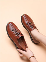 2021 chun qiu kuan mothers shoes soft comfortable shoes middle-aged shoes flat non-slip middle-aged and elderly grandmother womens shoes