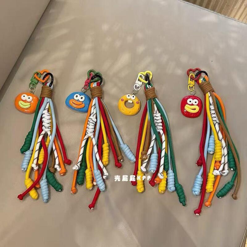 New Quirky Sausage-Shaped Colorful Korean-Style ins Pack Pendant Couple Backpack Keychain Hanging Chain Multicolored String Gift