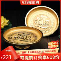 Buddha front for disc for dish and fruit saucer for a vegetarian fruit dish pure copper fruit saucer for home living room Guanyin Gonpan