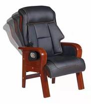 Leather boss chair can lie in computer chair household office chair solid wooden cow leather chair lunch break four feet manager chair