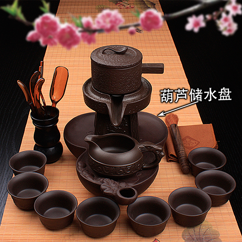 Lười đá xay trà gốm tím nhà kung fu phù hợp với đầy đủ bán tự động chống nóng tách trà ấm trà sáng tạo bình pha trà giữ nhiệt lock&lock