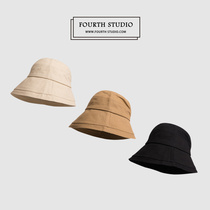 Korean version of niche cap female Japanese Harajuku solid color sunshade sunscreen hat Street trendsetter Joker fisherman hat male summer