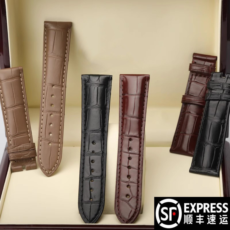 Suitable for Omega Watch Straps, Original Pin Buckle Style, Butterfly Fly Crocodile Leather, Omega Seamaster Speedmaster Leather Strap Suitable for Omega Watch Straps, Original Pin Buckle Style, Butterfly Fly Crocodile Leather, Omega Seamaster Speedmaster Leather Strap