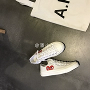 Giày vải nữ sinh viên phiên bản Hàn Quốc của Harajuku ulzzang đáy phẳng hoang dã với tình yêu đôi giày nhỏ màu trắng retro hương vị Hồng Kông