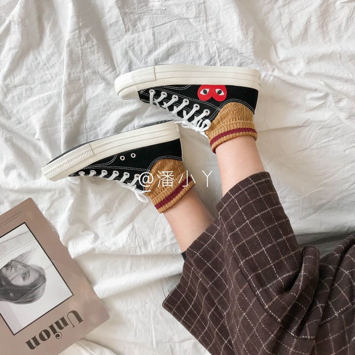 Giày vải nữ sinh viên phiên bản Hàn Quốc của Harajuku ulzzang đáy phẳng hoang dã với tình yêu đôi giày nhỏ màu trắng retro hương vị Hồng Kông giầy elly