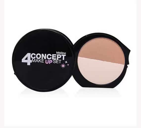 Thái Lan Mistine 4Concept khả năng sửa chữa phấn phủ bóng cao phấn má hồng bột phấn trang điểm bốn trong một - Bộ trang điểm son tint