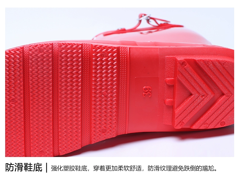 Giày đi mưa nữ dành cho người lớn Hàn Quốc thời trang Giày đi mưa cao gót mùa hè Giày nhựa PVC chống nước chống trượt mưa mặc quá mức giầy đi mưa