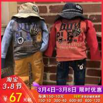 (Fabric soft *luxury badge) spot 2022 Spring Boy Girl Cotton Black Bear Long Sleeve T-Shirt