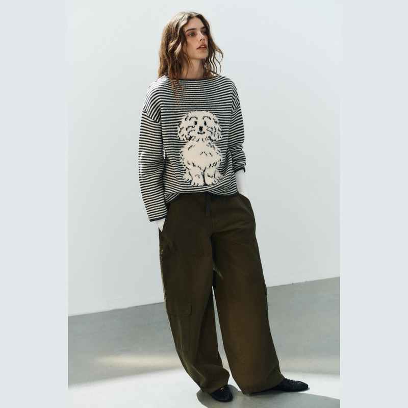 Zero Point October Spanish Authentic Purchase Zara Striped Knitted Sweater 2893/163 2893163