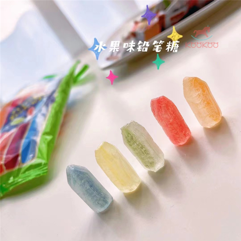 Manna Pencil Shape Candy Children Adults Casual Snacks Fruits Taste Candy Independent Packaging