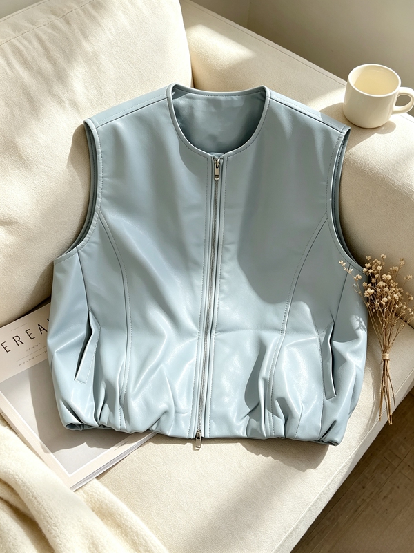 830-New Casual Fashion Leather Vest D5-3 # 8117 830-New Casual Fashion Leather Vest D5-3 # 8117