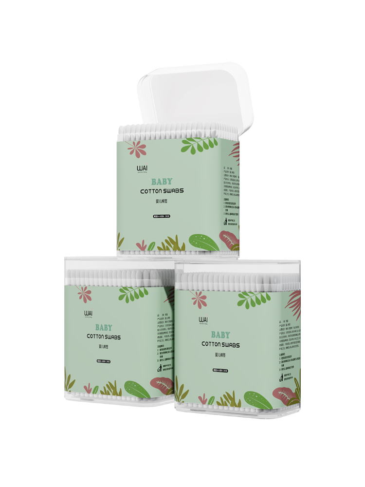 600 children's cotton swabs, baby swabs, special cotton swabs for cleaning ears, nose, and feces, for babies, newborns, infants, and toddlers 