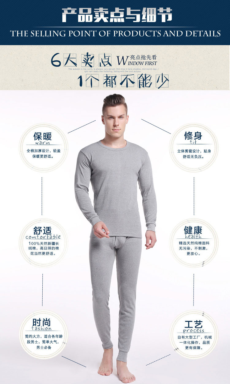 Áo sơ mi xám toàn màu trắng nam thanh niên phù hợp với Qiuyi Qiuku 2018 mới chất liệu cotton mỏng phần nhiệt - Phù hợp với nóng lên bộ cotton nữ học sinh