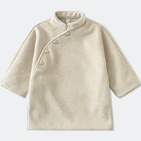 Хаки шерстяное пальто