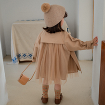 Childrens coat spring and autumn womens baby Autumn girls coat autumn winter foreign air baby Autumn model 2021 New Korean version