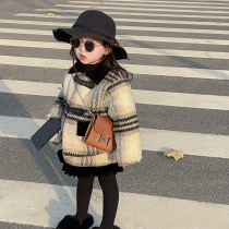 Winter childrens clothing girls woolen coats baby thickened warm coats winter little girls fashionable clothes winter clothes