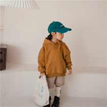 Girls sweater autumn and winter baby coat children plus velvet long sleeve foreign baby clothes parent-child clothing warm in autumn and winter