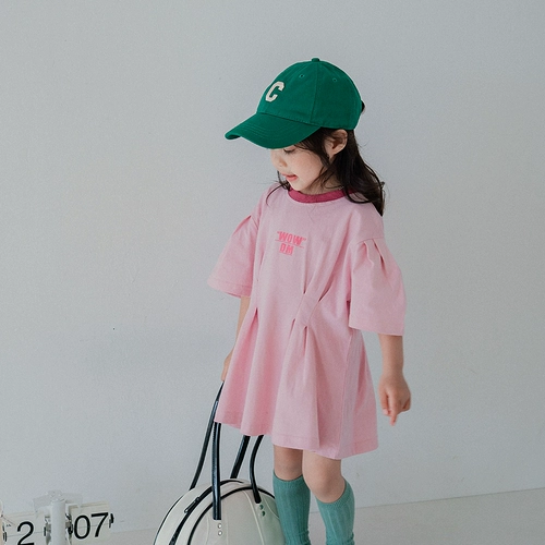 Летнее платье, детская хлопковая юбка, летняя одежда, в западном стиле