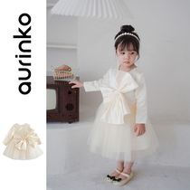 One year old girl baby dress one year old child birthday party princess skirt spring autumn girl Autumn dress foreign atmosphere