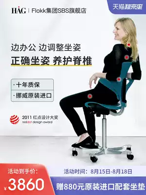 HAG waist protection learning office chair swivel chair lifting ergonomic computer chair flokk saddle household riding chair