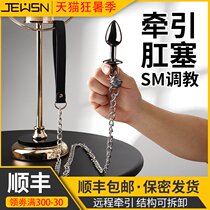 Female masturbation anal plug Metal vestibular anal expansion Male anal plug out of the tail Adult sex products tools