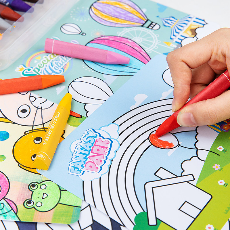 Deli/Deli Stationery Oil Pastels 12/18/24/36 Colors Triangular Stick Crayons for Elementary School Students and Kindergarten Drawing Pens