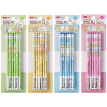 (Phoenix Xinhua Bookstore flagship store) Yizheng Stationery Corner Creature Childrens Cartoon Pencil Set 12 pieces of sharpenable wood HB pencils with eraser suitable for students to practice calligraphy