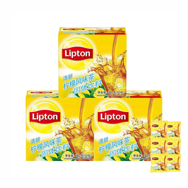 Lipton Fresh Lemon Tea Solid Drink Lemon Black Tea Brew Powder Lemon Tea Drink 22 Packs 36 Packs