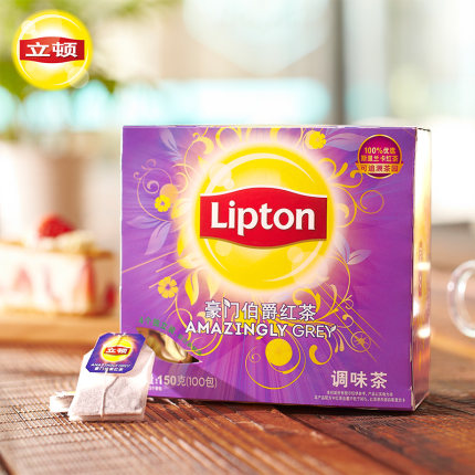 立顿伯爵红茶茶包冲饮袋泡茶叶斯里兰卡红茶100包盒装 第89张