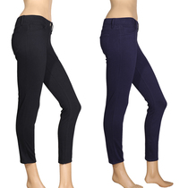 Womens four-sided elastic pants casual trousers Foreign Trade Day single 9 points tight body slim sports pants