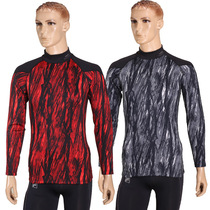 Day single men and women winter thickened fine velvet TIGORA breathable warm tight compression suit golf base T-shirt