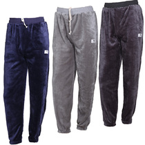 Export to Japan Winter Men thick warm flannel pants leisure sports walking pants home closing pants
