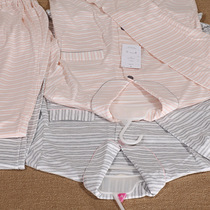 Foreign Trade Export Japan 65% Cotton Women Summer Thin Soft Fabric Pajamas Pajama Pants Home Clothes Living Clothes Set