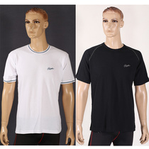 Foreign trade day single mens cotton hemp blend cotton short sleeve T-shirt pullover half sleeve jacket middle-aged and elderly specials