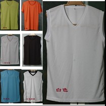 Daily single quick-drying breathable Mens and womens sports sleeveless T-shirt vest short-sleeved basketball football match jacket