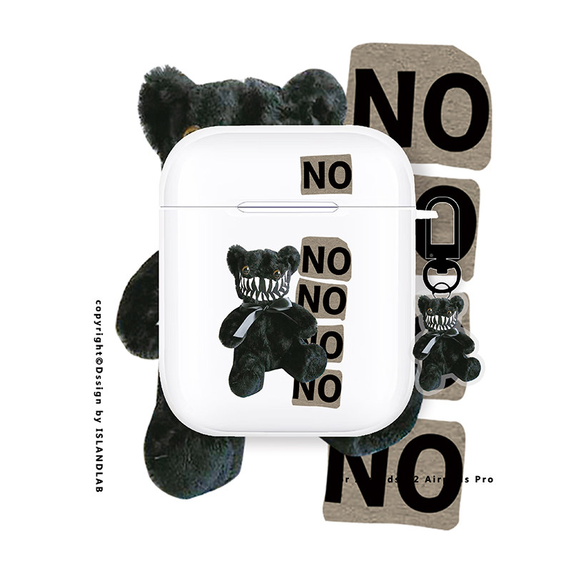 Creative niche suitable for airpods1 2 generation protective sleeve Apple pro3 generation earphone shell one or two transparent soft shell