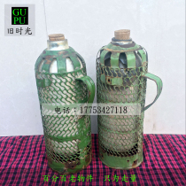 Folk nostalgic old objects old old warm water bottles old heat preservation water bottle pot green iron hot pot props old old goods