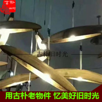 Folk old objects old loom accessories shuttle textile accessories wall decoration creative diy ornaments wooden shuttle