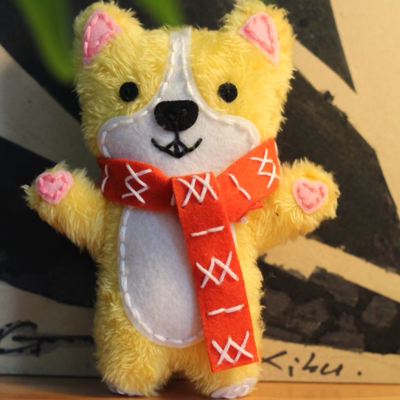 Hand-Sewn Plush Toys for Girls: Cuddly Dog, Cat, Little Fish, Silly Fox, Bold Rabbit, Cheering Bear