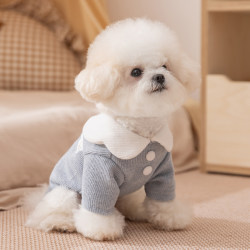 Hippie Dog Puppy Clothes Spring and Autumn Thin Style Teddy Bichon Pet Schnauzer Yorkshire Small Puppy Sweatshirt
